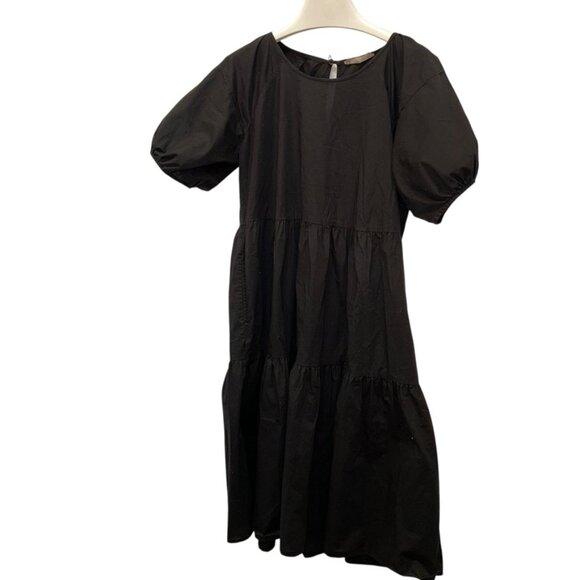 Everlane Dresses & Skirts - Everlane black tiered crsip cotton classic SHIRT shirt 4